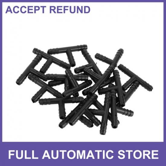 

Vacuum Tubing Connector 1/4 Hose Tee Connector for Car Nylon Black 20pcs New