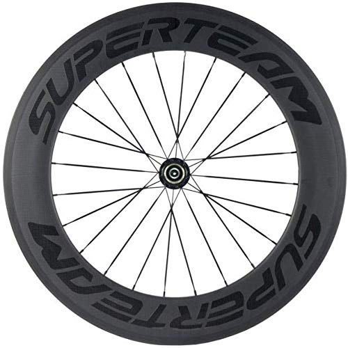 Superteam Carbon Bicycle Wheels, Front 60mm, Rear 88mm, Clincher Road Wheels, 700C (Transparent Black)