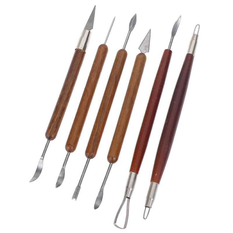 6Pcs Clay Sculpting Wax Carving Pottery Tools Modeling Assorted Pottery Tools