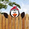 Funny Santa Claus Fence Outdoor Christmas Animal Reindeer Charming Ornaments New Year Party Decorations For Home Navidad