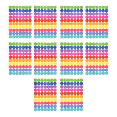 Pakke med 700 fargerike prikkklistremerker 0,75 tommer runde merkeklistremerker Skrivbare forseglingetiketter for emballasje Scrapbooking