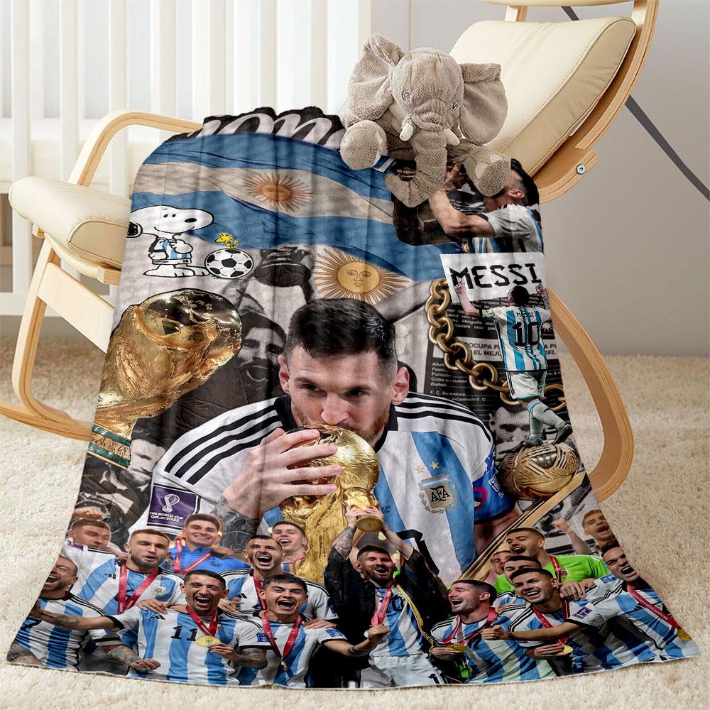 Messi 185 Blanket Ultra-Soft Great for Office Sofa Office Chair for All Seasons Stylish Decor Best Holiday Gift for Friends Family