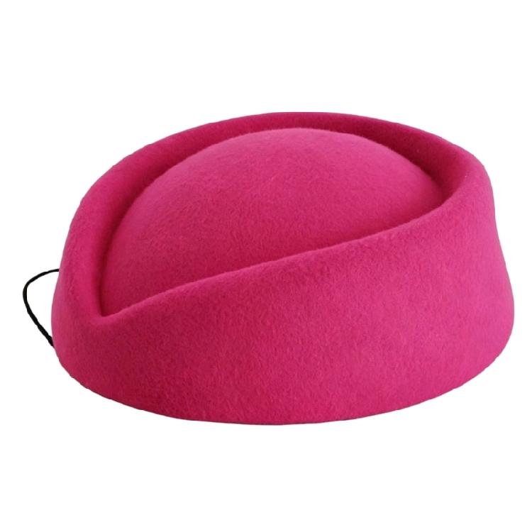 Classical French Flight Attendant Hat Polyester Stewardess Costume Accessoris Women Winter Fashion Headwear