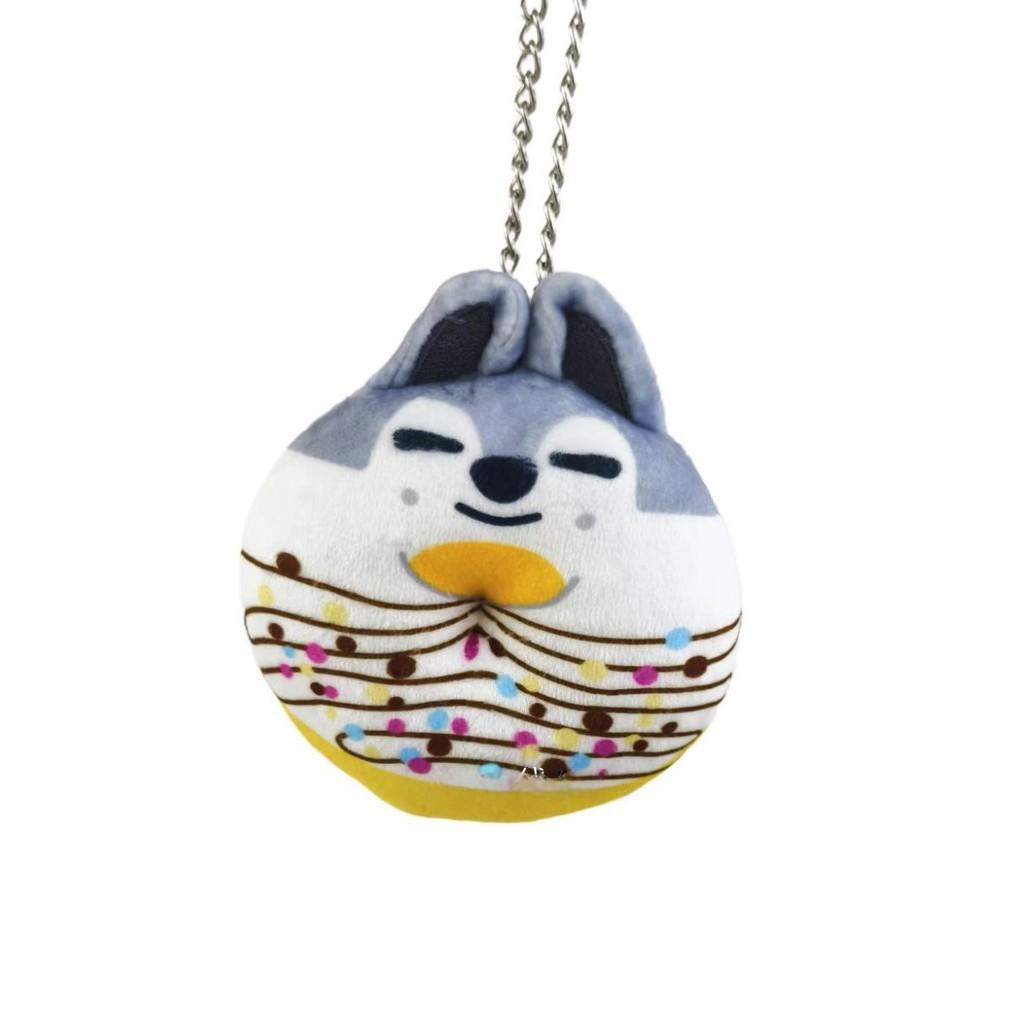 

Homeless Children Animal Plush Keychain With Crystal Super Soft Material For Backpack Decoration And Gift WhiteCat