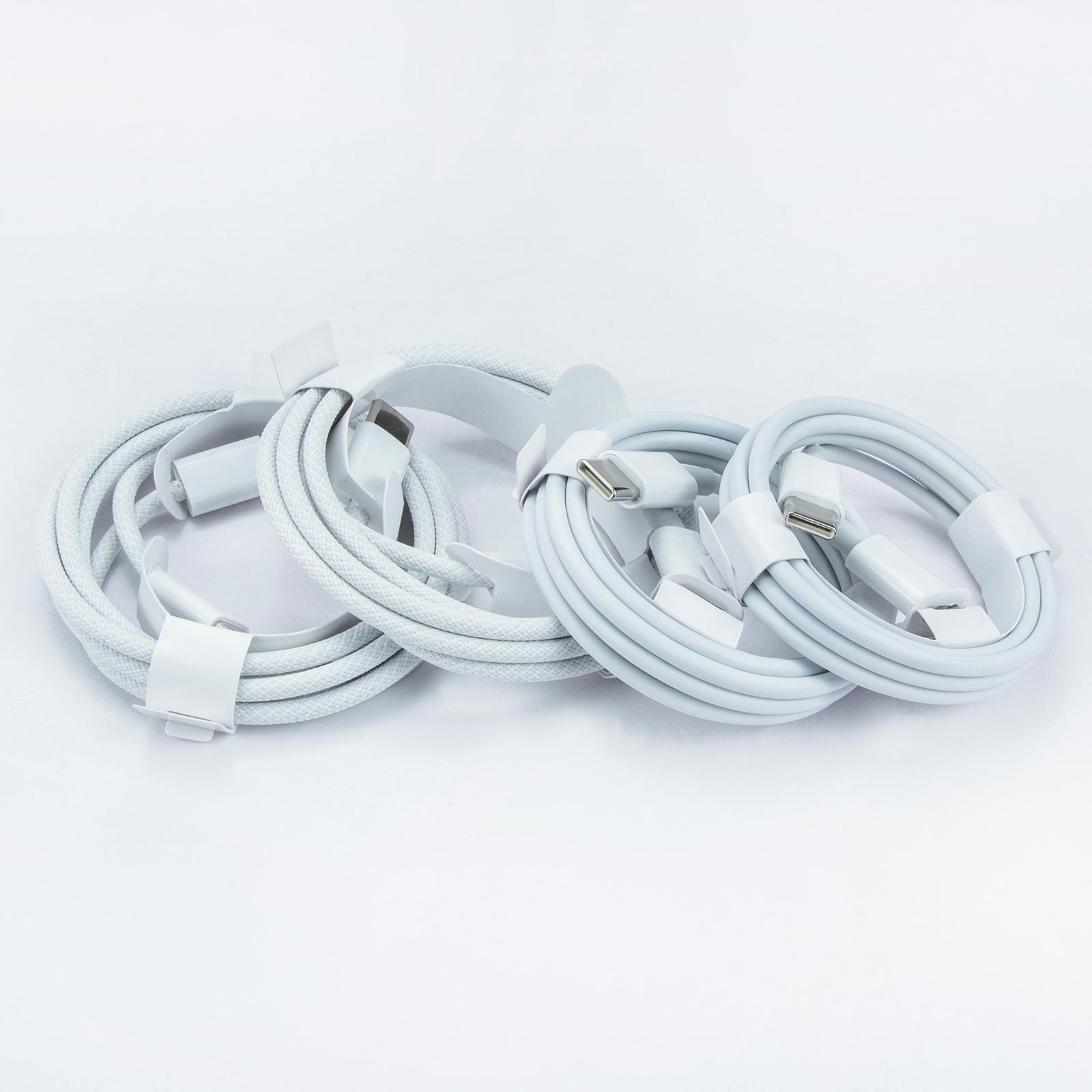 Manufacturers 1m Original Nylon Braided USB Data Cable Type c to Type c PD60W Charging USB Cable for Mobile Iphone 15 16 Pro Max 1 meter белый