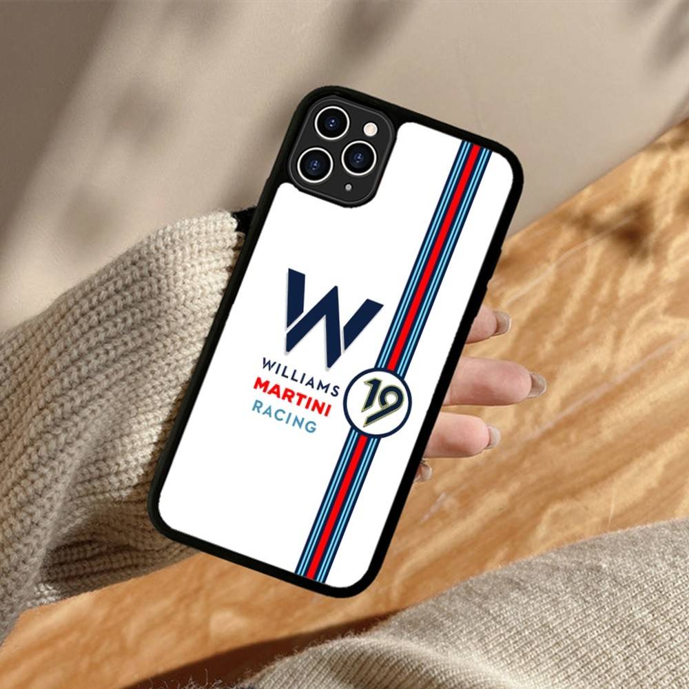 M-Martini Racing Horizontal Stripe PC+TPU Phone Case For IPhone 11 12 13 14 15 16 17 Plus Pro Max Cover