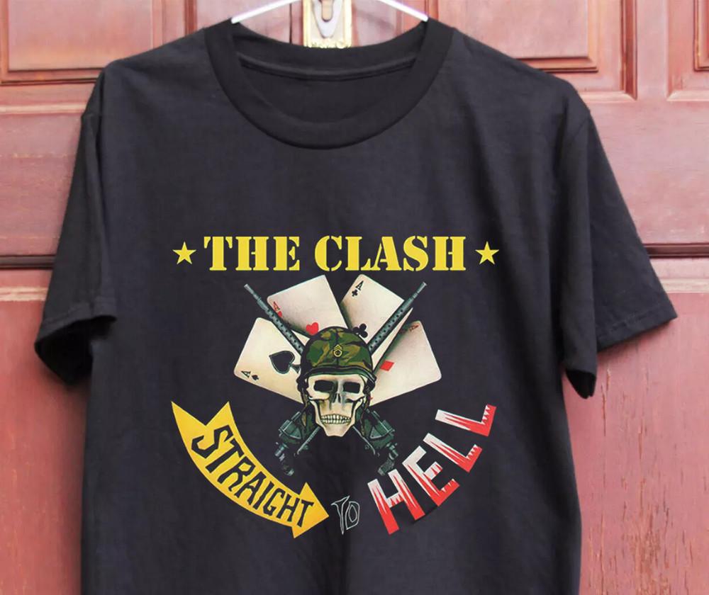 Футболка унисекс The Clash Band Straight To Hell, полный размер S-5XL XL