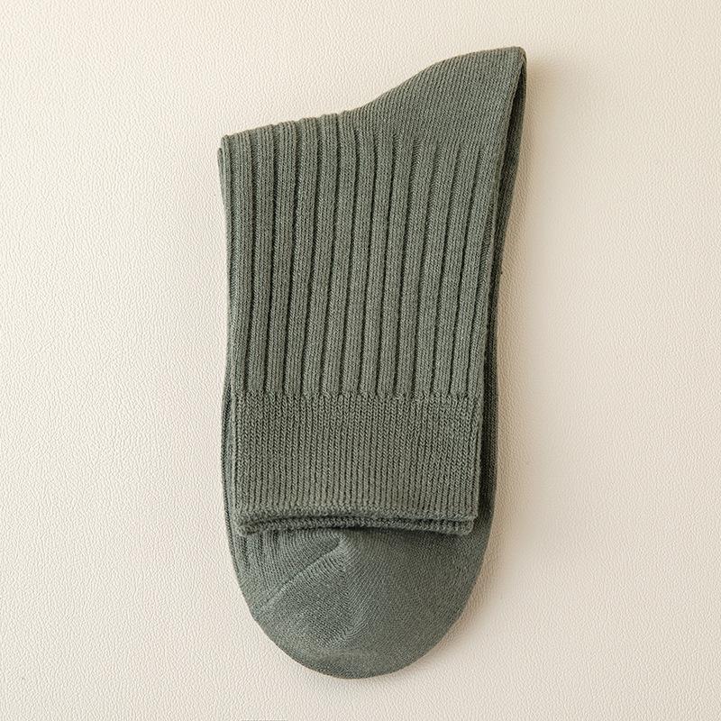 Socks Men'S Pure Cotton Medium Tube Socks Sports Sweat-Absorbing Deodorant Boneless Cotton Business Casual Men'S Socks