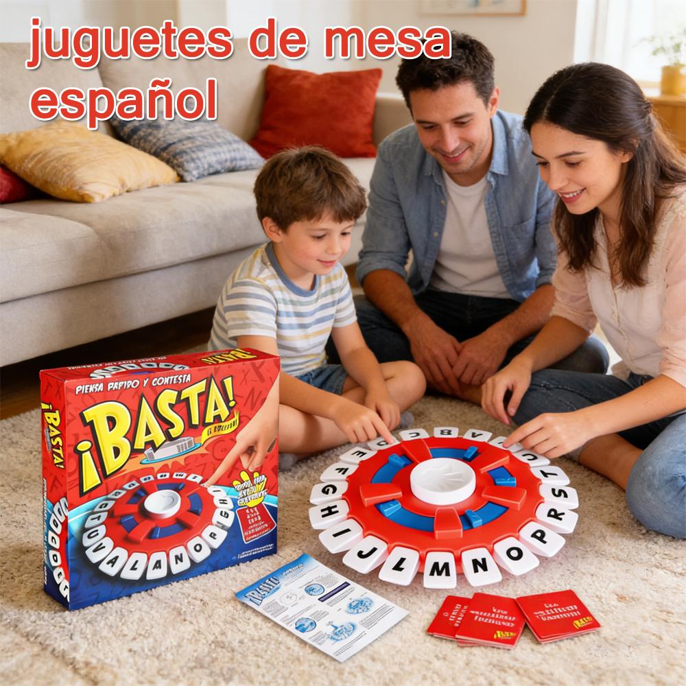 Spanish Basta Game Fast-paced Family Gathering Letter Toys For Adults Children Letters Learning Lengua Española Juegos De Mesas