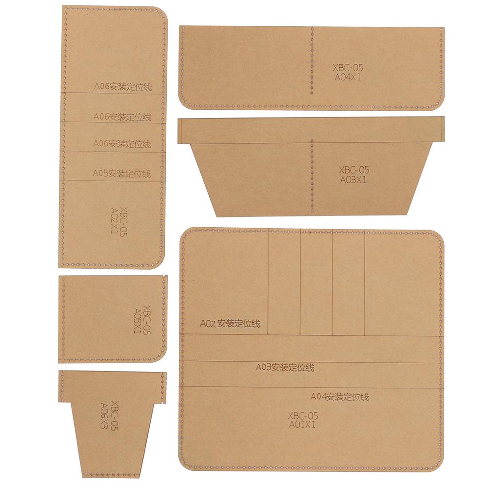 Acrylic Wallet Template Transparent Manual DIY Portfolio Leather Craft for Long Wallet