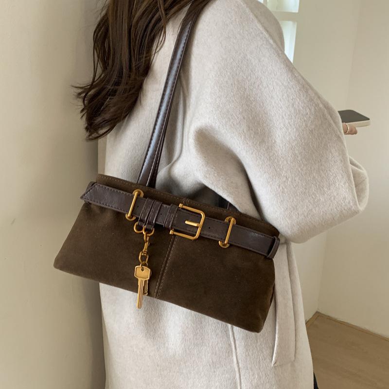 Retro portable commuter bag women's autumn and winter 2025 new trendy fashion Korean underarm bag versatile large capacity bag