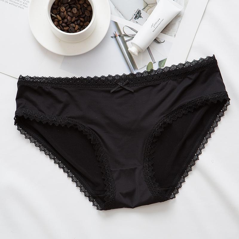 

Seamless and Comfortable Low Waisted Girls Panties Simple Ice Silk Women s Triangle Panties M