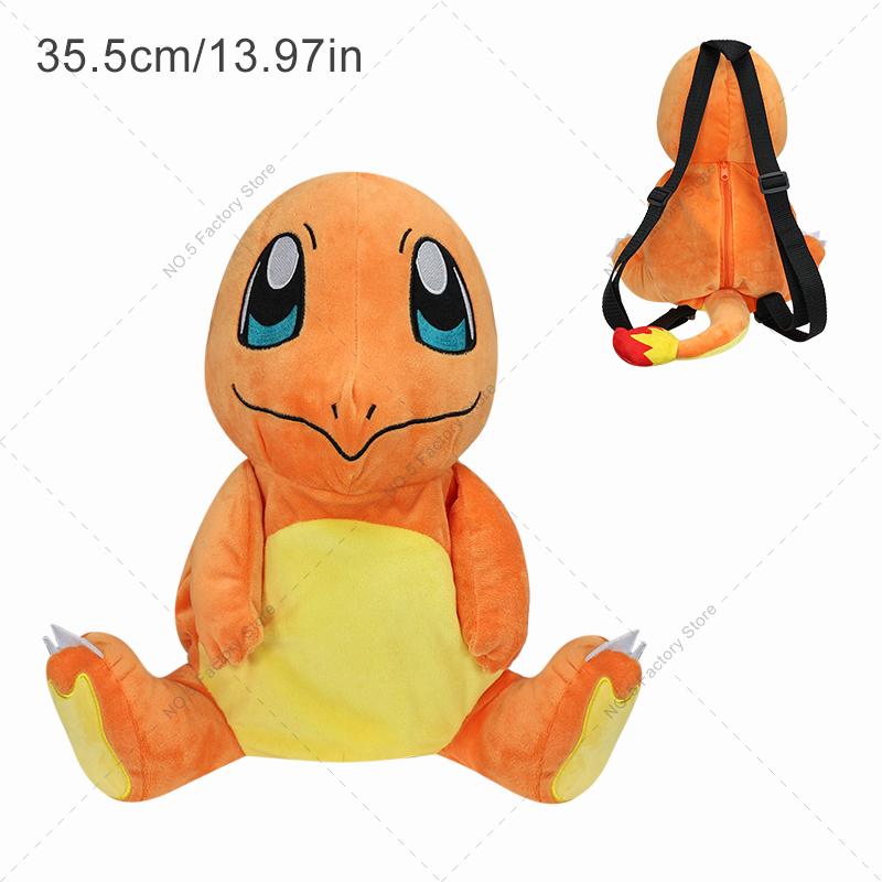 Plush Backpack Bag Kawaii Gyarados Gengar Snorlax Charizard Mimikyu Ho Oh Backpack Schoolbag Cosplay Props Kids Gifts