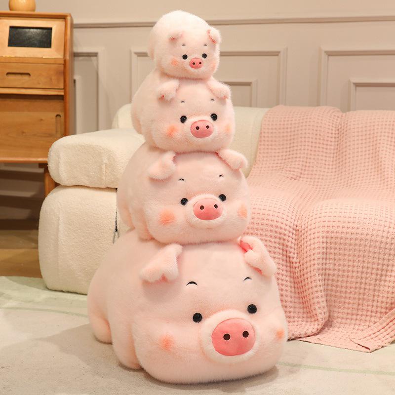 Plush Pig Head & Brain Bowknot Pillow - Adorable Pig Shaped Cushion for Girls' Beds and Sofas