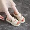Non-slip Thick-soled Slippers for Women's Outerwear 2025 Summer New Models with Skirts Casual Versatile Beach Soft-soled One-word Sandals