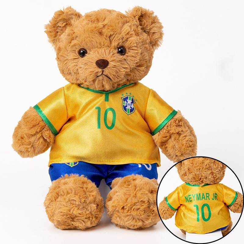 

Plush Toy Fashion Comfortable Jersey Bear Doll Cute Football Boy Gift Holiday жовтий