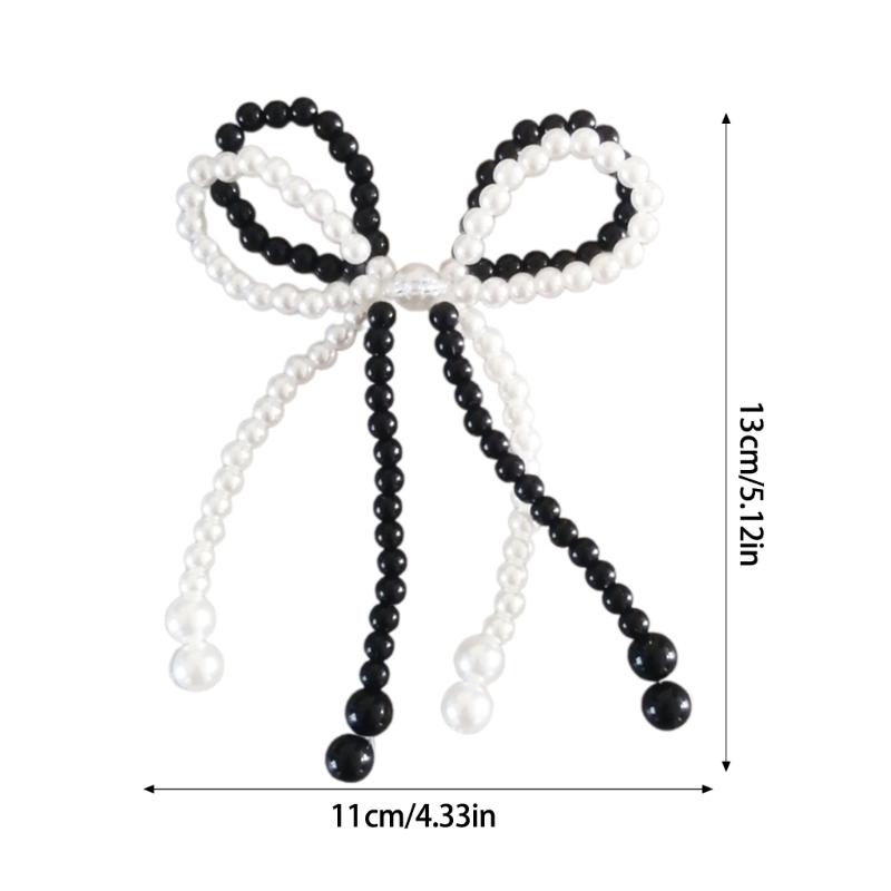 Elegant Pearl Bowknot Charm for Jewelry Making DIYs Keychain Necklace Earrings Crafts Shoe Buckle Ornament Accessories