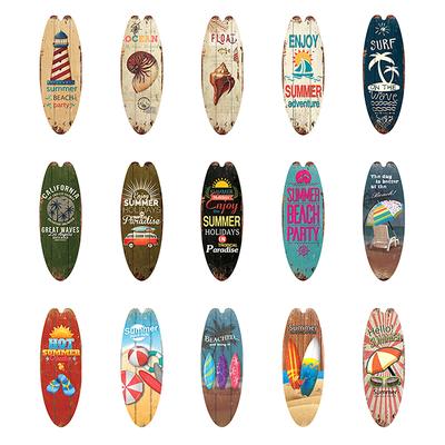 Bar Tiki da Spiaggia Tavola da Surf Segno in Legno Placca Decorazione Per Bagno Casa Targa da Parete Poster Stampa Vintage Segni Pittura su Legno