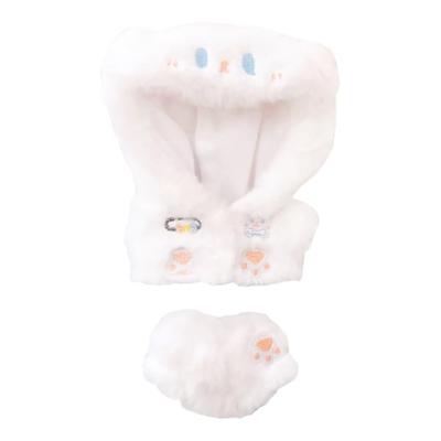 Niannyyhouse Hoodie und Hose Milchbär-Anzug, 10cm-15cm, 20cm, 40cm, Plüschkleidung, Baumwollpuppe, Ankleidezubehör (10cm-15cm)