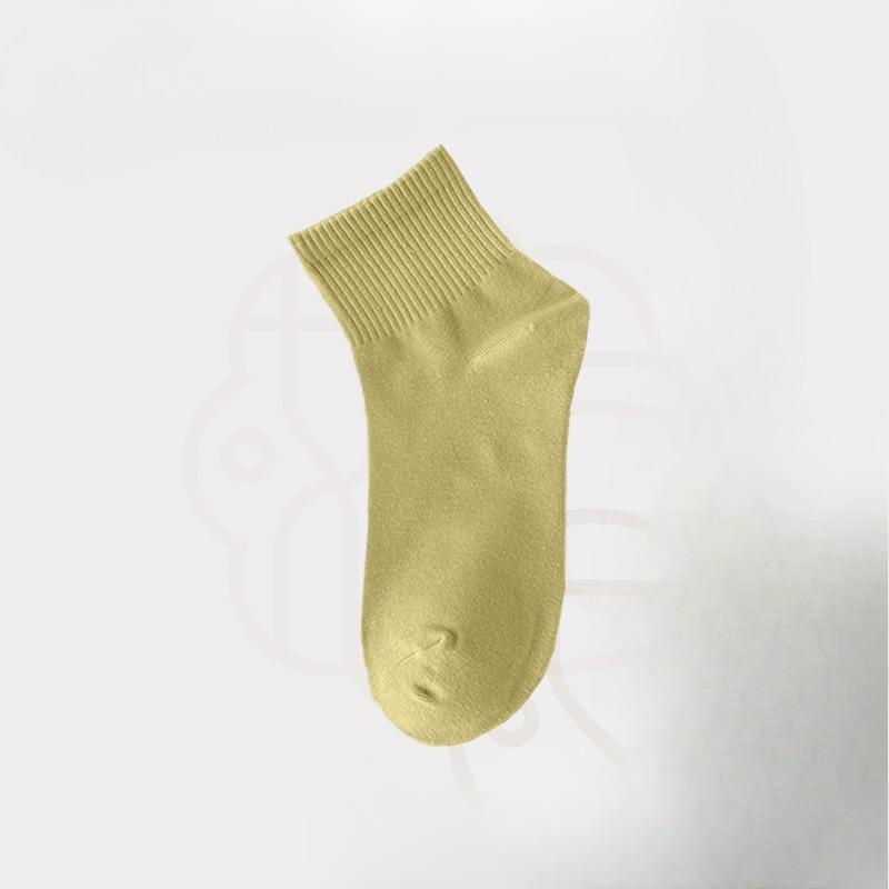 All-cotton Short Socks, Solid-color Socks, Pure Cotton Short Socks for Women, Student Sports and Casual Trendy Socks, Candy-colored Boat Socks