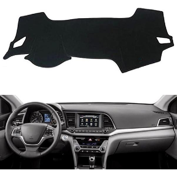

Fit for Hyundai Elantra 2016-2018,Dashboard Cover,Black Dash Board Cover Mat,Non-Slip Dash Mat,Car Interior Accessories Lhd Red Edge