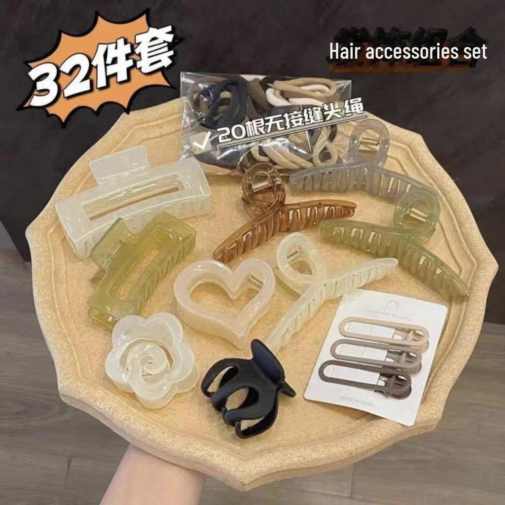 Αξεσουάρ Μαλλιών Υψηλής Ποιότητας Άνοιξης & Καλοκαιριού: Σετ Κλιπ Μεγάλου Μεγέθους για Ενήλικες & Κλιπ Αγάπης