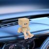 Shaking Wooden Man Figurine with 12PCS Expressions Charming Little Wooden Figure Wooden Figure Shaking Feet for Car Sedan SUV