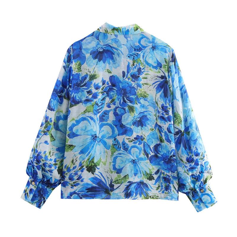 Autumn/Winter 2025 Women's Loose Floral Lapel Shirt