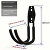 Heavy Duty Wall Mount Iron Hook Anti-Slip Garage Organizer Hanger for Bicycle Ladder Yard Tool Storage