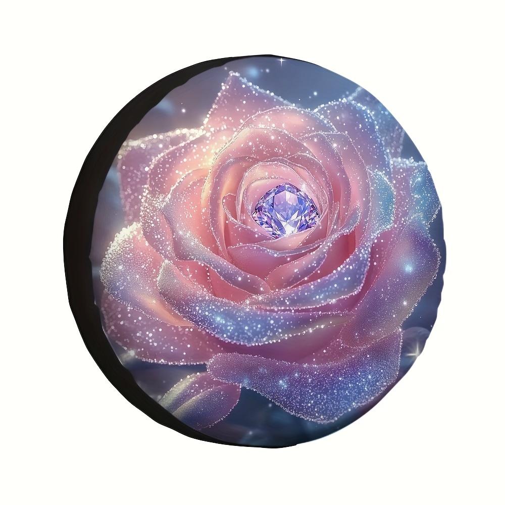 1pc, Outdoor parking tire covers Rose Versatile Durable Polyester,Without Electricity Birthday Party for Muddy road