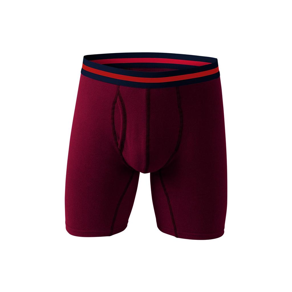 Men's Warm Long Boxer Briefs, Plus Size, Medium Waist, Wear-resistant