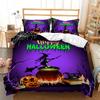 Halloween Duvet Cover Queen Cartoon Pumpkin Gamepad Quilt Cover Microfiber Horror Theme Gothic Spooky Bedding Set For Boys Teen