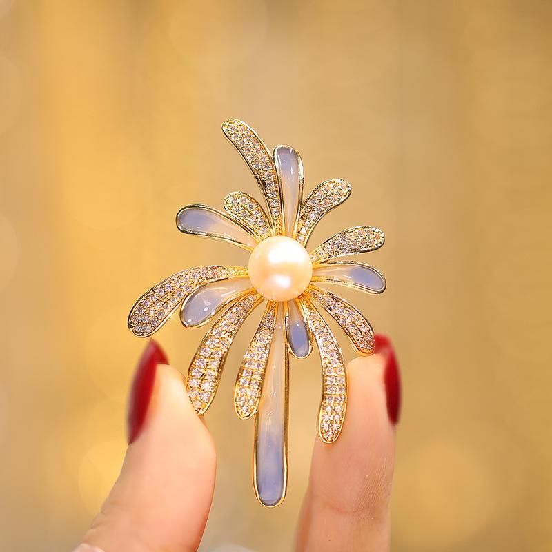 Senior brosjer blomst blad brosje pins for kvinner dress anheng mote brosjer smykker