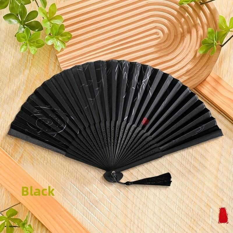 Traditional Chinese Sle Hand Fan Women's Qipao Dance Fan Portable Summer Small Foldable Fan Silk Material Bamboo Frame