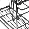 Toilet Storage Shelves Iron Wall Mounted 2 Layers Foldable Grid Home Decoration with Hooks for Bathroom