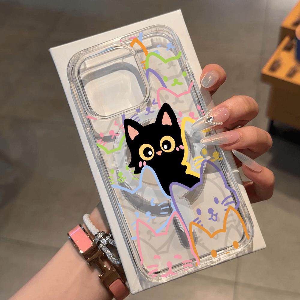 Magnetisk telefondeksel for iPhone 11 12 13 iPhone 13 14 15 Pro 15 16 Pro Max Samsung A15 A16 A25 A26 A55 A56 S25 S24 S22 S23 Ultra S25 Edge