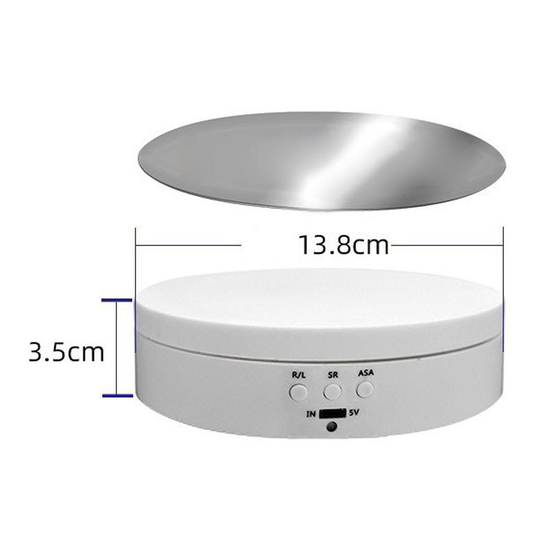 Rotating Display Stand Electric 3 Speed Level 360 Degree Rotating Turntable for Jewelry Short Video