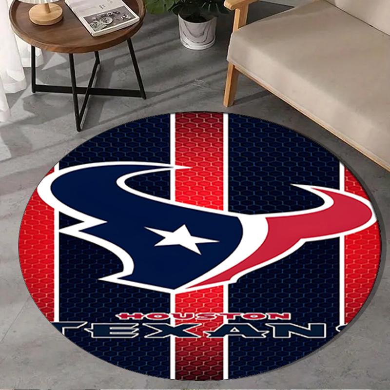 Houston basketball Logo Round Rug for Livingroom,Bedroom, Palyroom, Chair Rug, Area rug, Circle Carpet, Large Size Fan Christmas gift
