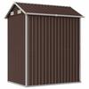 Vidaxl Garden Shed, Brown, 192X152.5X237 Cm, Galvanized Steel