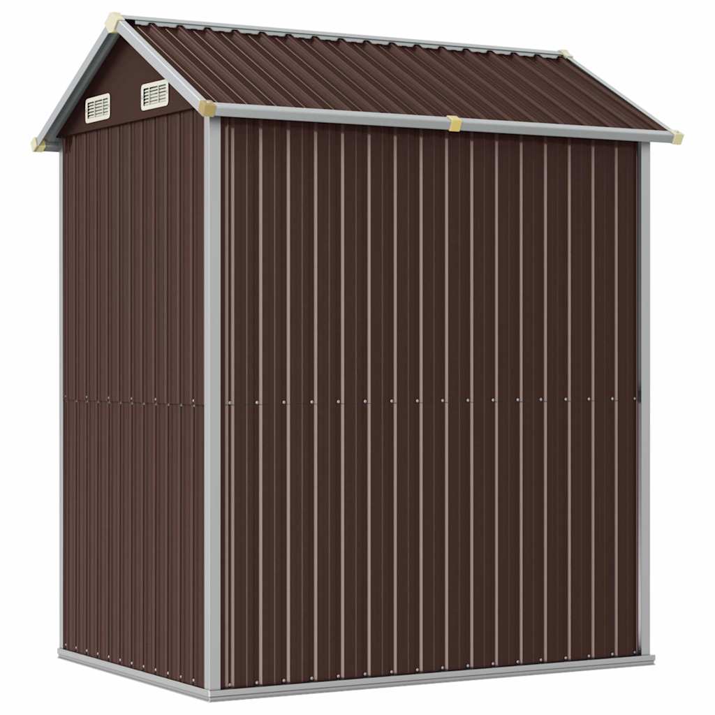 Vidaxl Garden Shed, Brown, 192X152.5X237 Cm, Galvanized Steel
