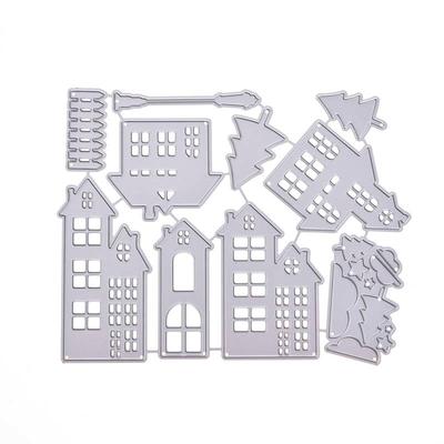Cutting Dies Christmas House Scrapbooking Dies Metal Craft Stamps Embossing Card Making Decor