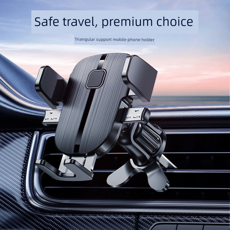 Mobile Phone Car Mount for Air Vent and Dashboard, Clip-On Gravity Anti-Shake Phone Holder