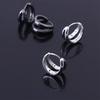 Round Circle Double Circle Silver Color Punk Jewelry Men Hoop Earrings Stud Earrings Ear Studs
