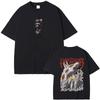 Anime Chainsaw Man Merch T-Shirt Hayakawa Aki Beschwörung Kon Fuchs Teufel Grafik T-Shirts Herren Damen Lässig Vintage Übergroße T-Shirts