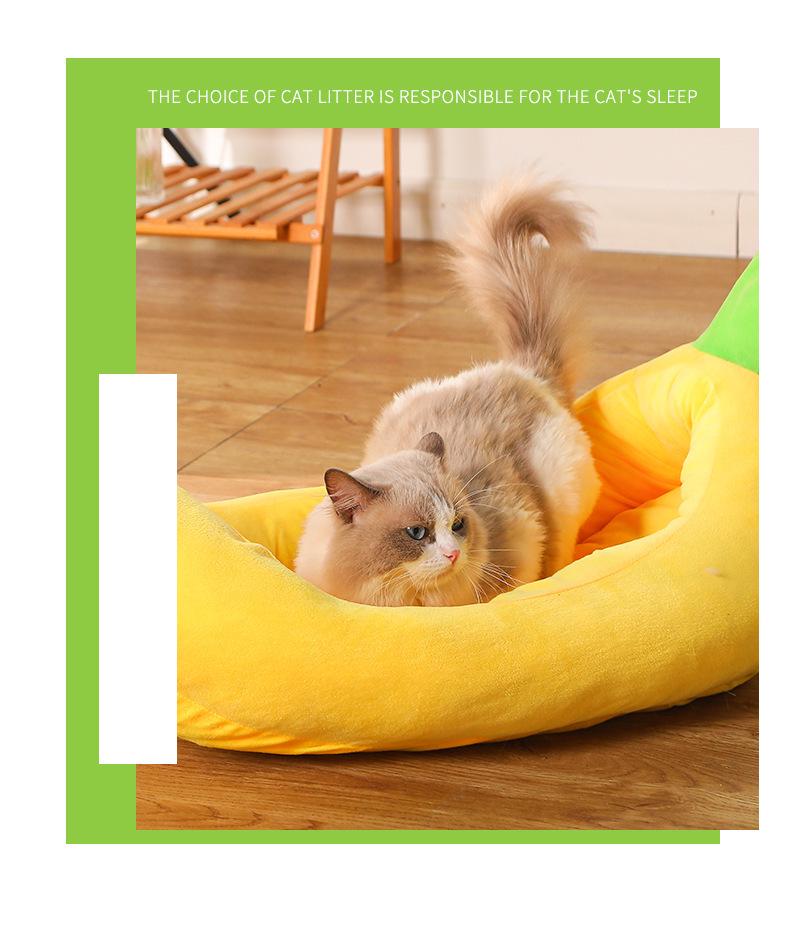 Removable & Washable Winter Dog and Cat Sofa Bed - Banana Boat Design