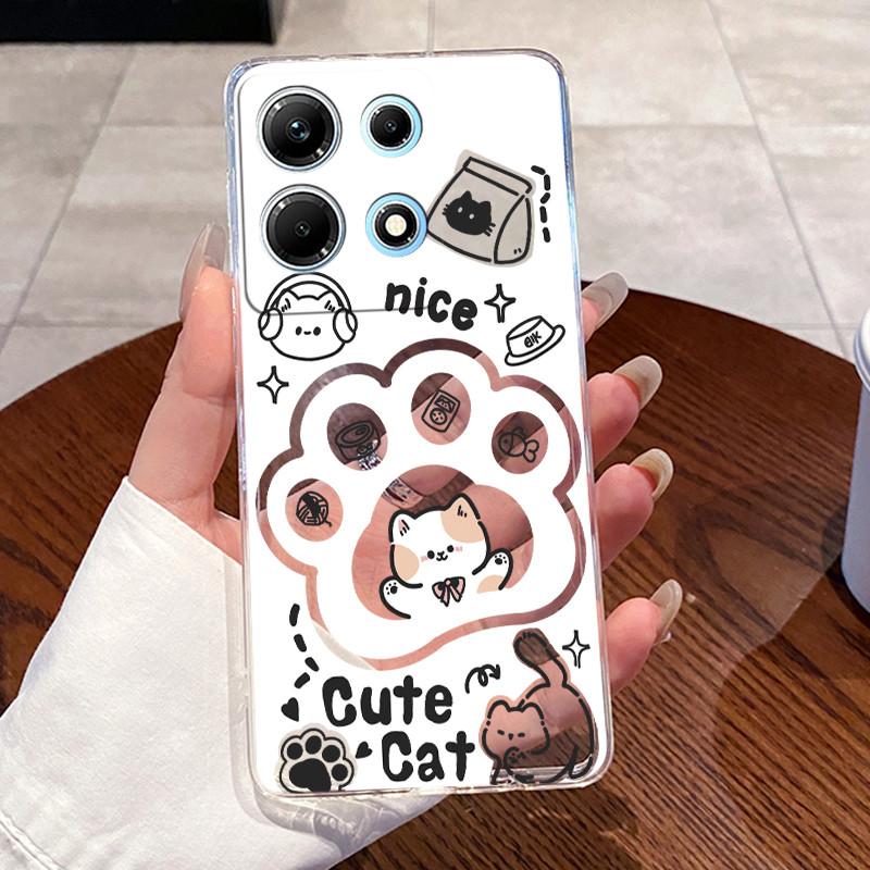 For Infinix Note 30 Case X6833B X6716B X6711 Note30 5G Lovely Cartoon Transparent Soft TPU Phone Case For Infinix Note 30 Cover