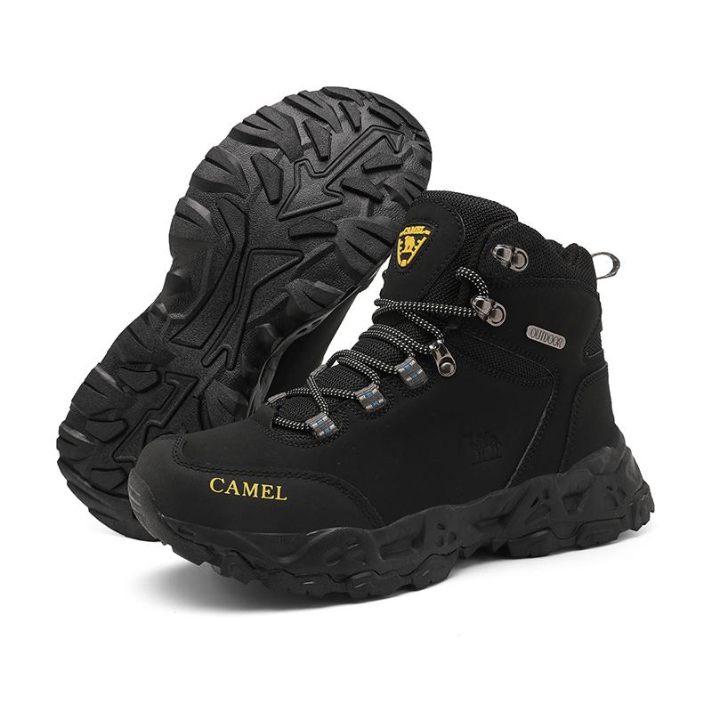 Outdoor Waterproof Hiking Shoes for Men  Leather Walking Sneakers Anti-Slip Climbing Trekking Shoes Comfortable Man Work Boots