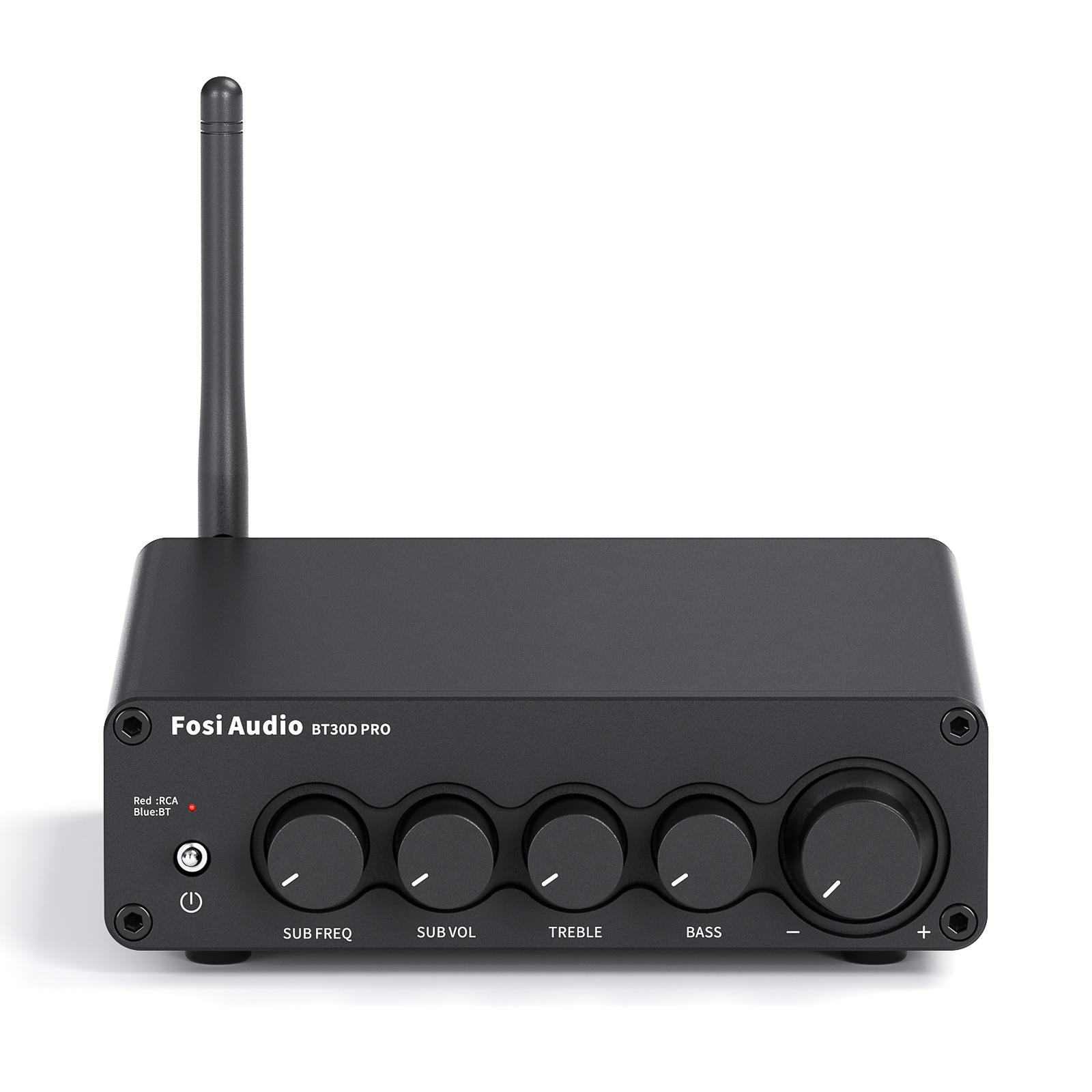

FosiAudio BT30DPRO Bluetooth 5.0 TPA3255 Высококачественный 2.1-канальный цифровой усилитель 32V 5A Power Adapter US Plug чёрный