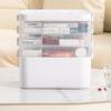 Multilayer Medicines Organizers Box With Clear Lid Large Capacity Portable Storage For Household Emergency Use