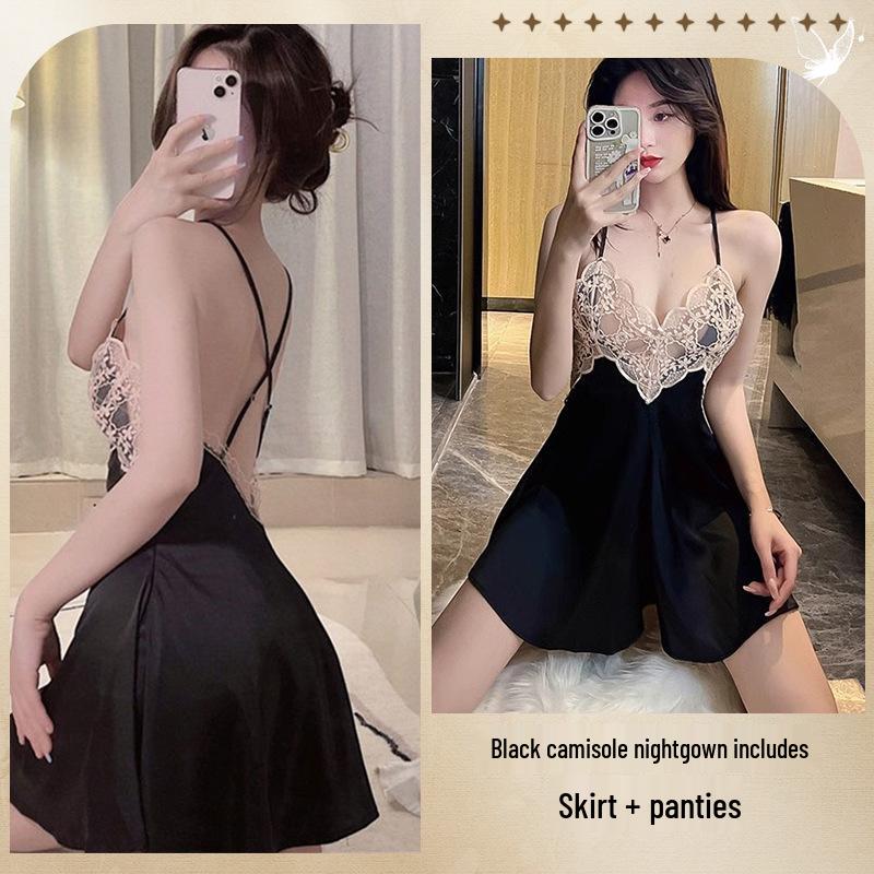 

Нічна сорочка sexy з мереживом Опівнічний шарм великого розміру - Літо 2025 Medium (90-115 lbs)